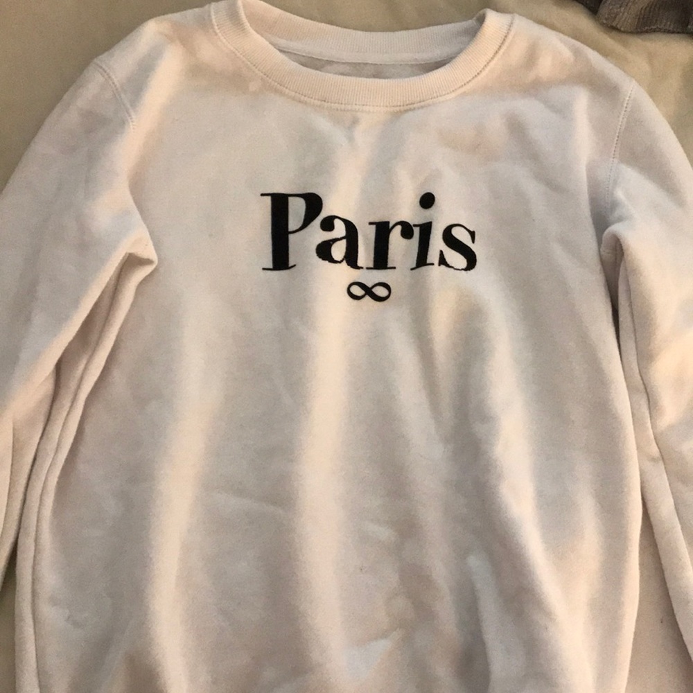 paris white crew neck